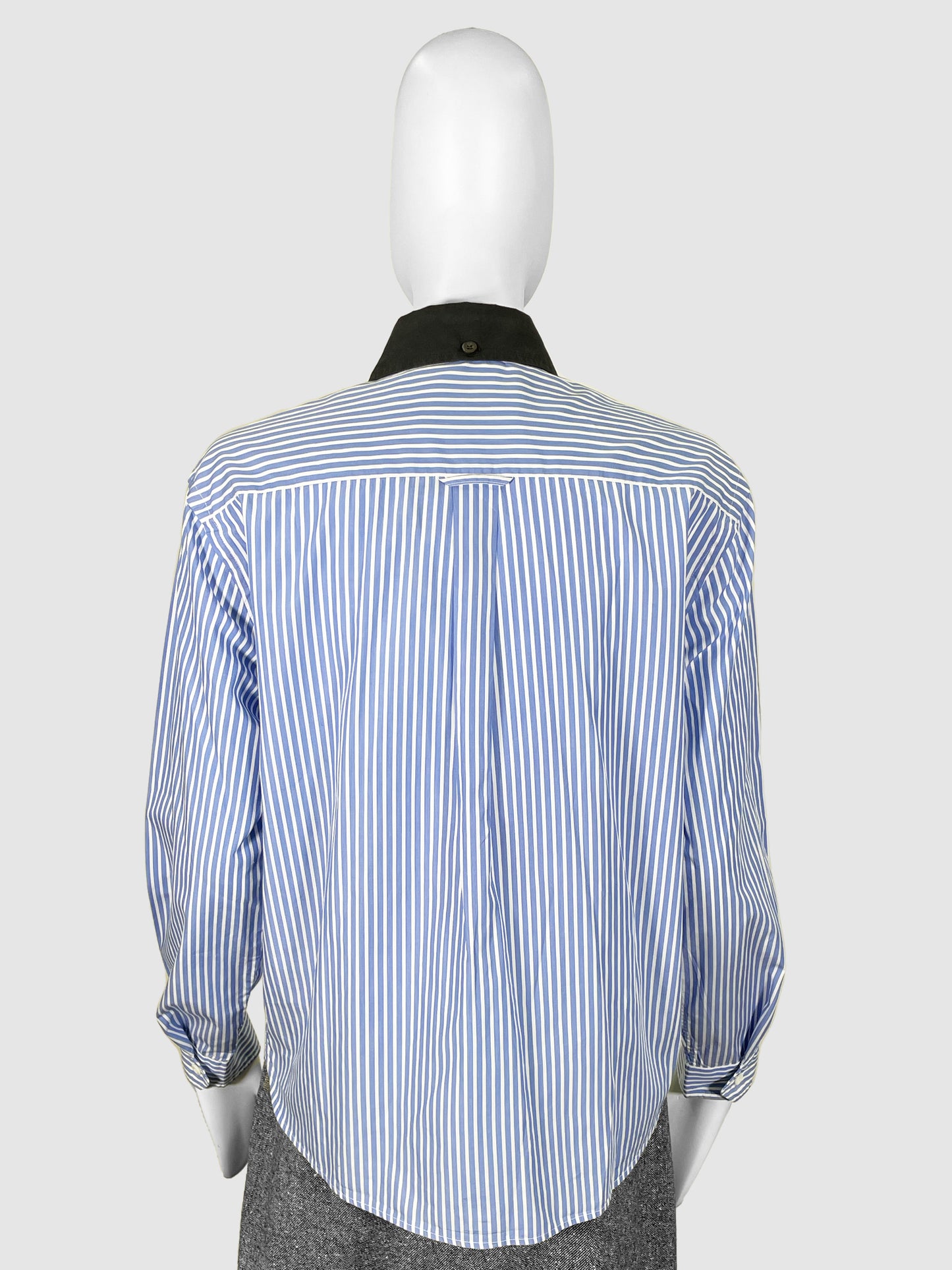 Prada Blue Striped Button-Up - Size 38