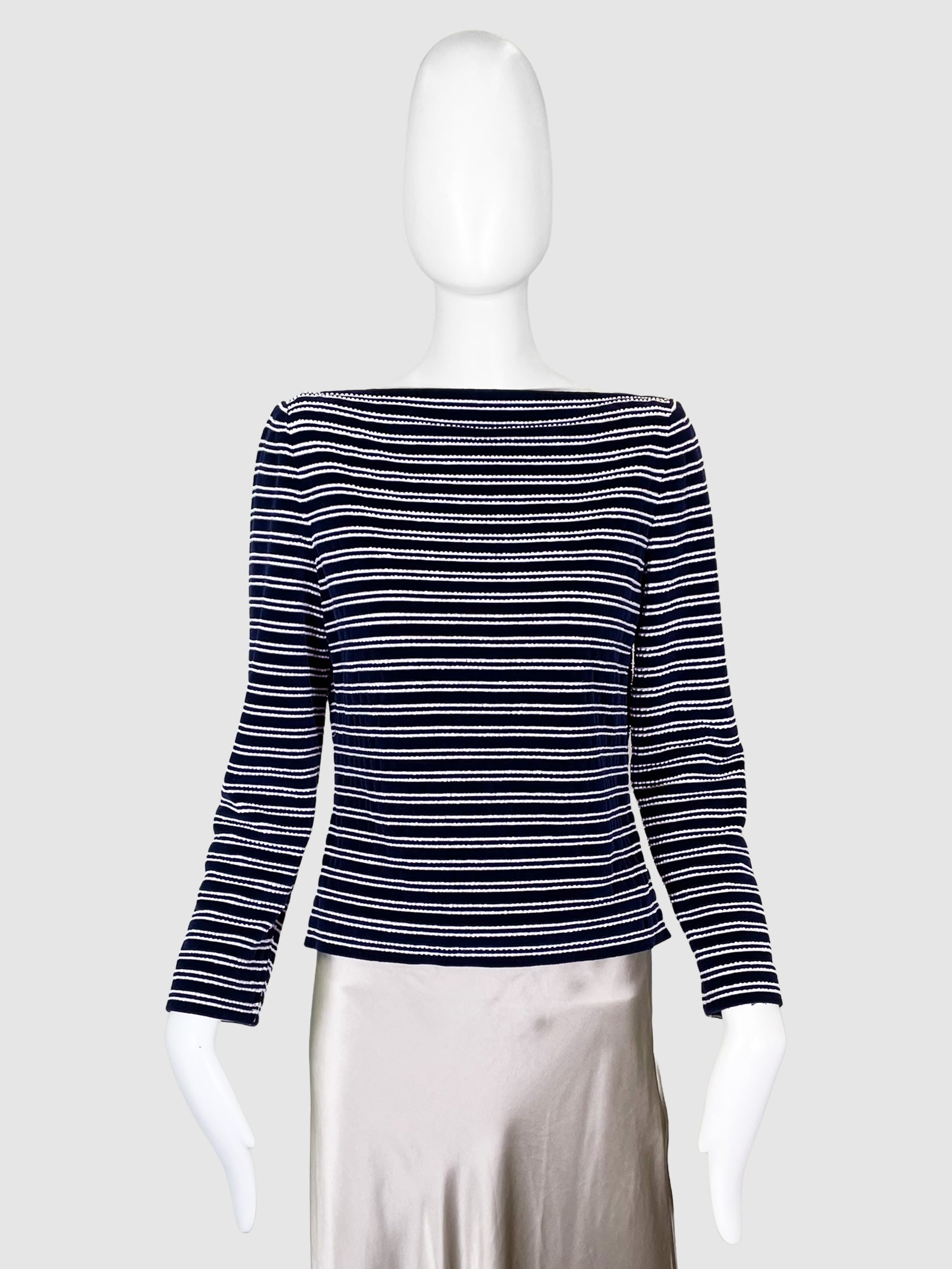 Striped High Neck Top - Size 6