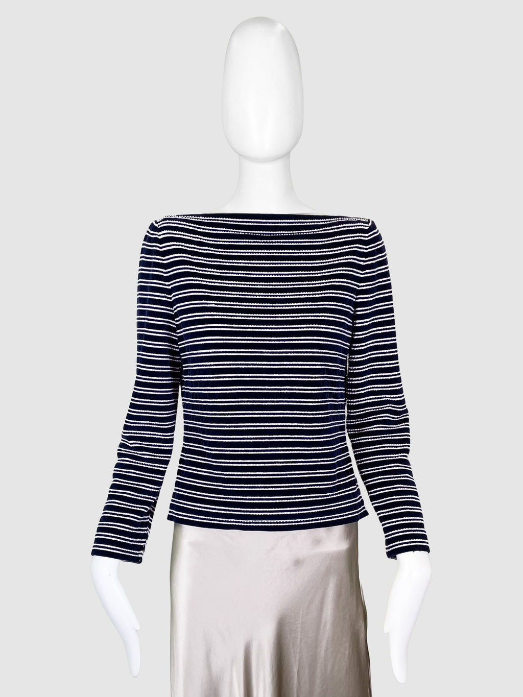 Striped High Neck Top - Size 6
