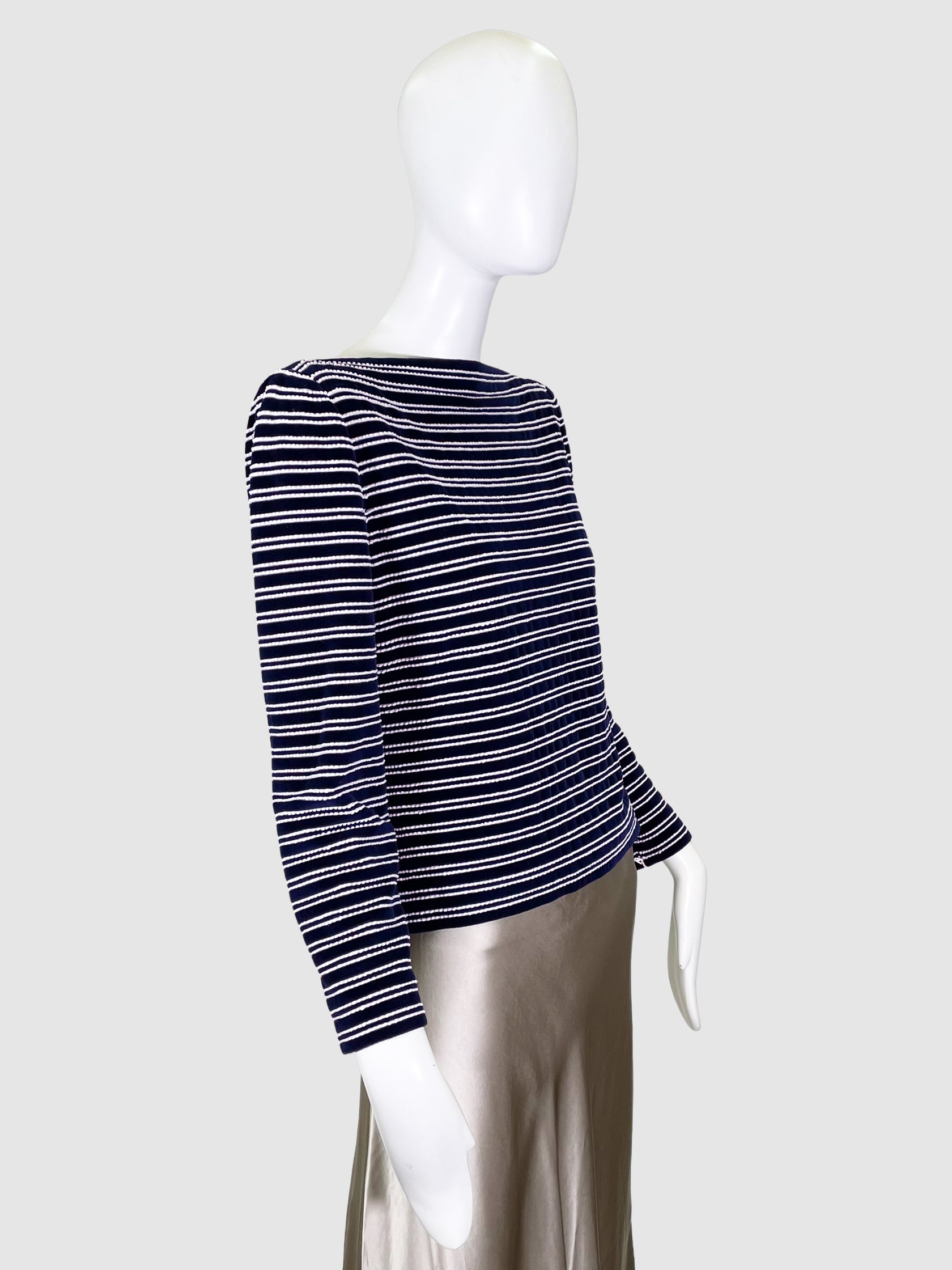 Striped High Neck Top - Size 6