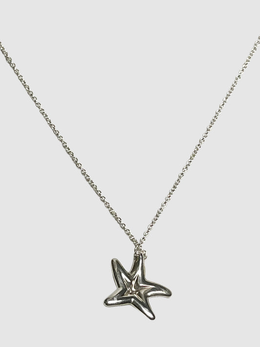 Diamond Starfish Pendant Necklace