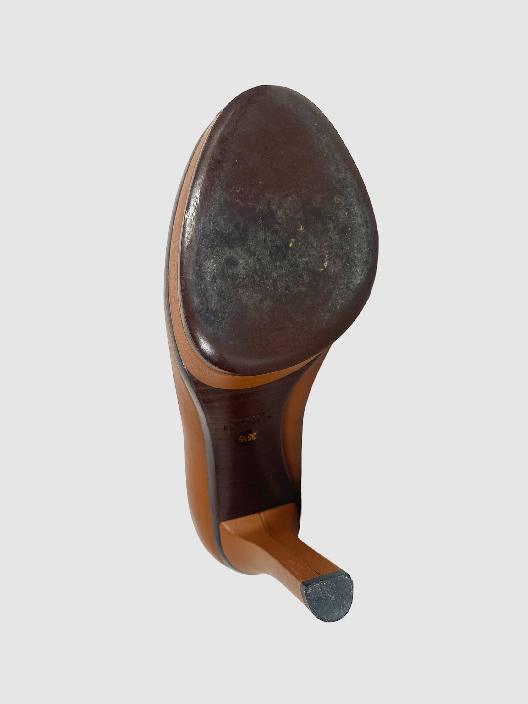 Leather Platform Pumps - Size 35.5