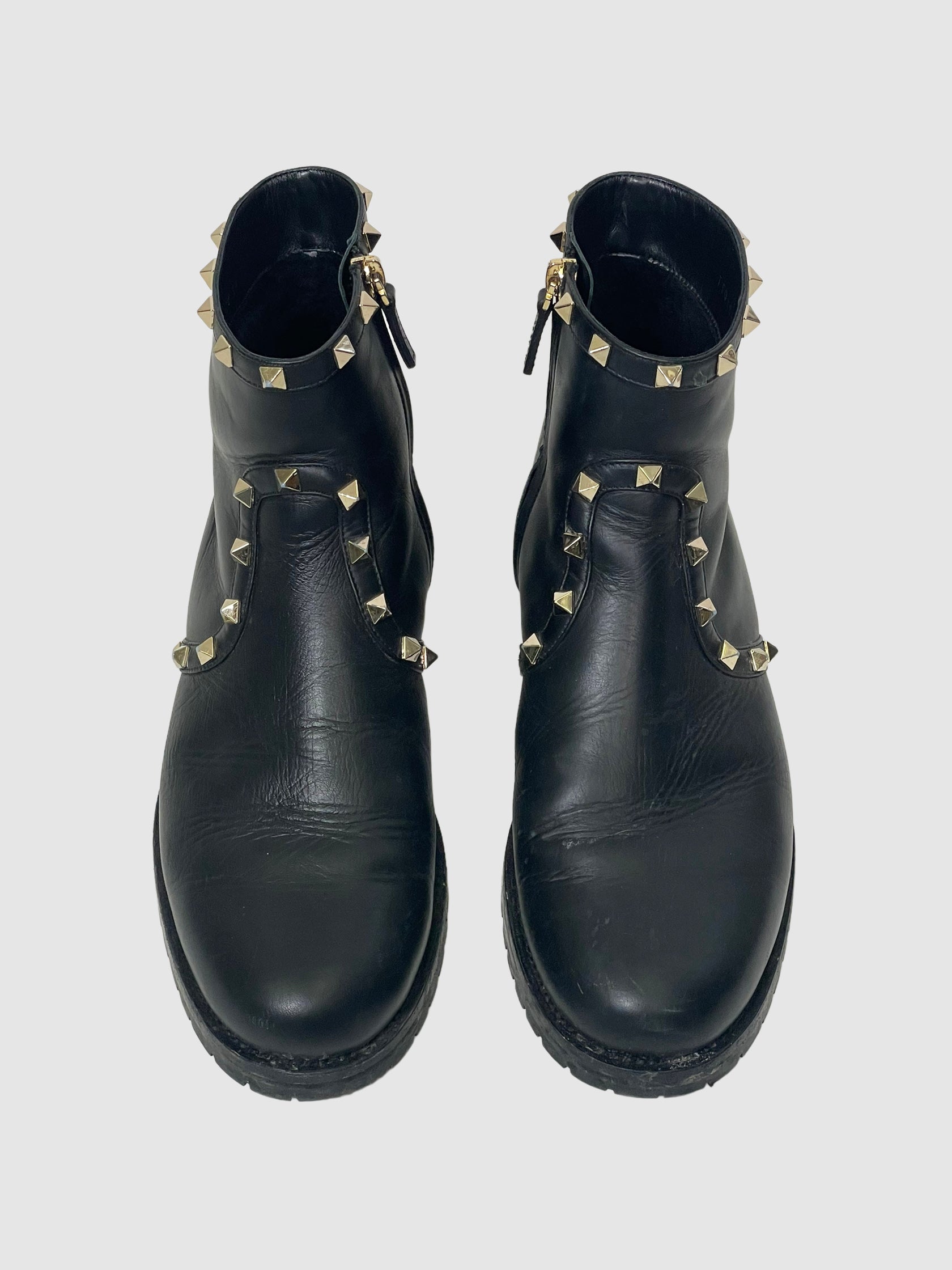 Valentino Ankle Boots with Studs - Size 39