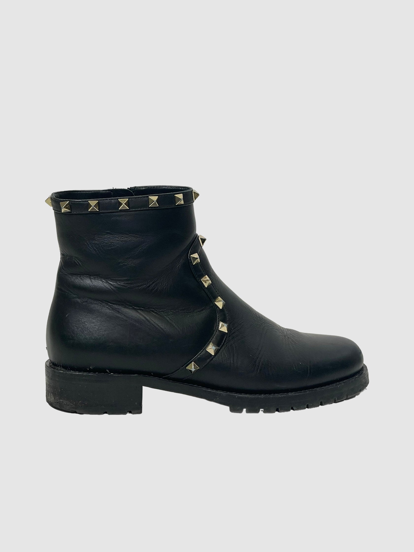 Valentino Ankle Boots with Studs - Size 39
