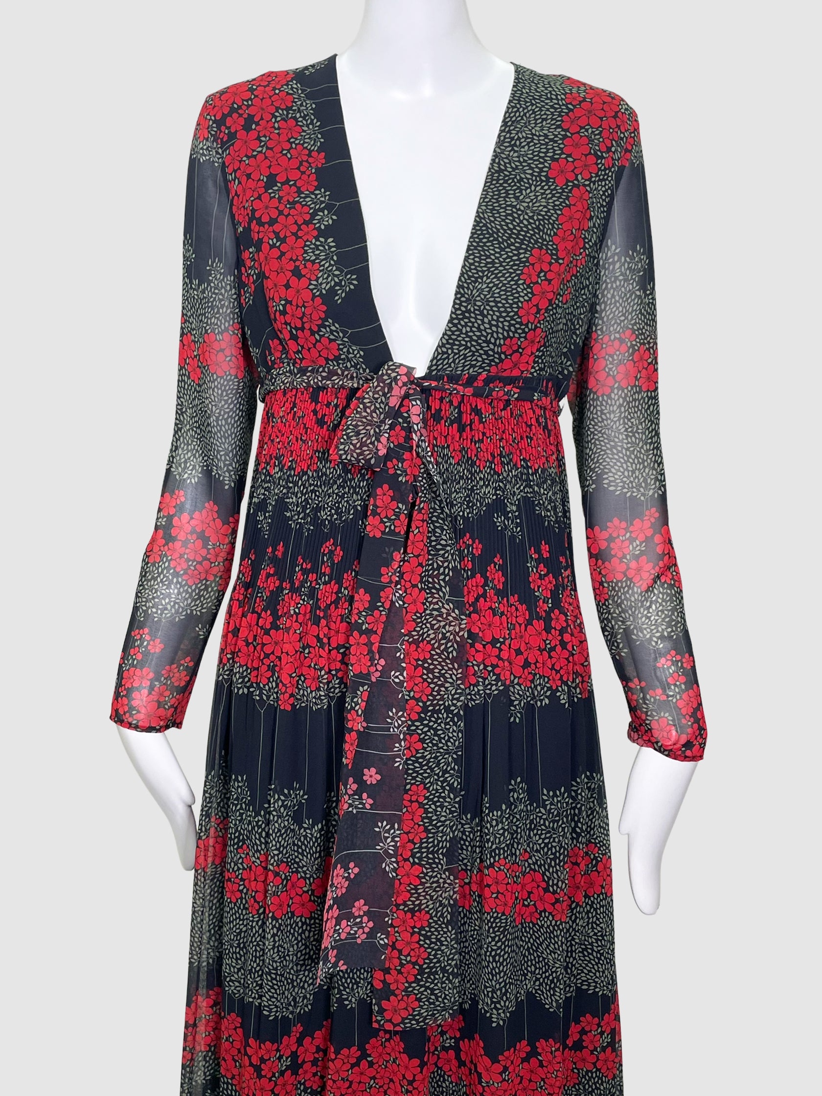 RED Valentino Floral Print Maxi Dress - Size 42
