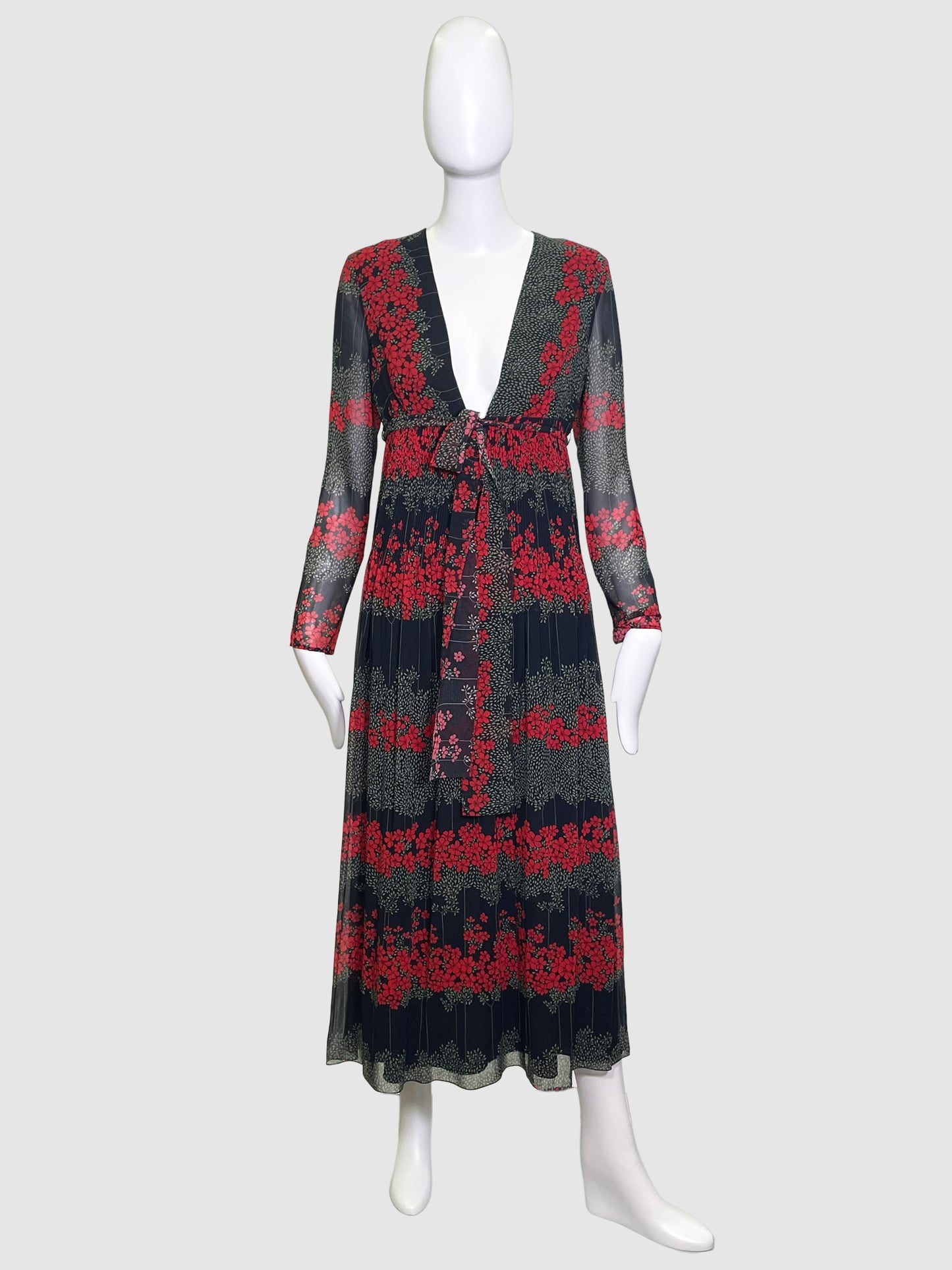 RED Valentino Floral Print Maxi Dress - Size 42