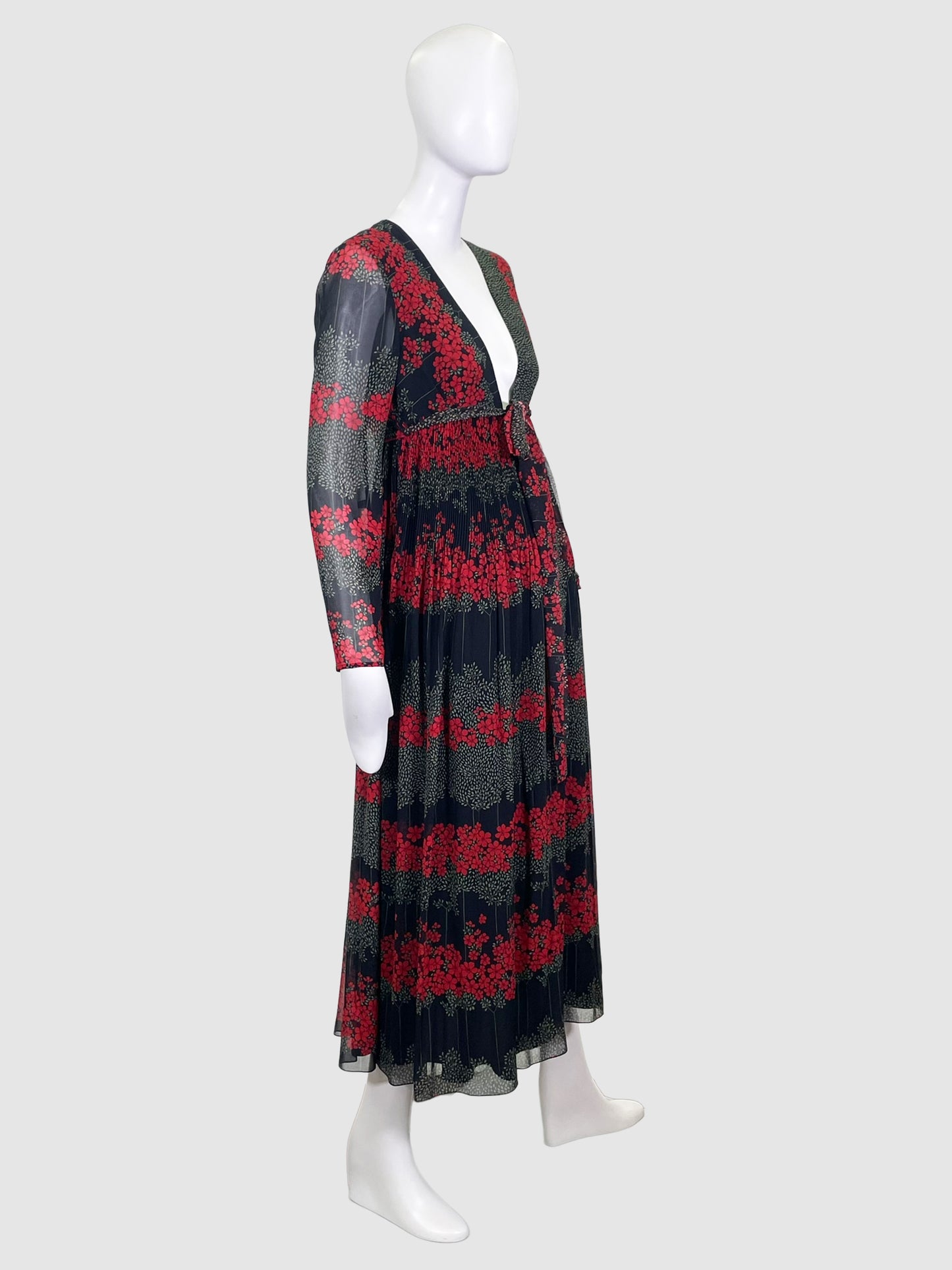 RED Valentino Floral Print Maxi Dress - Size 42