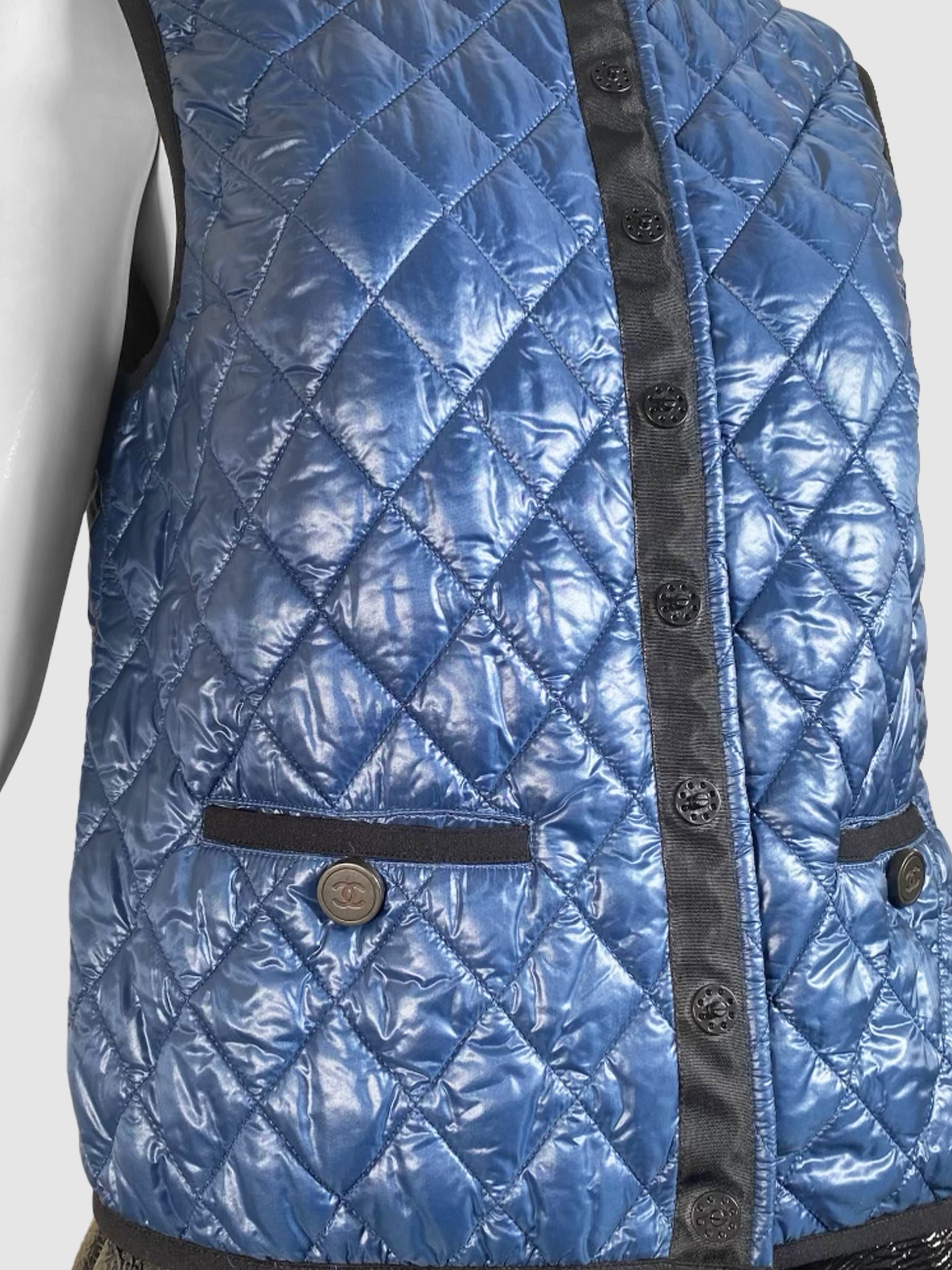 Quilted Vest with Trim - Size 42