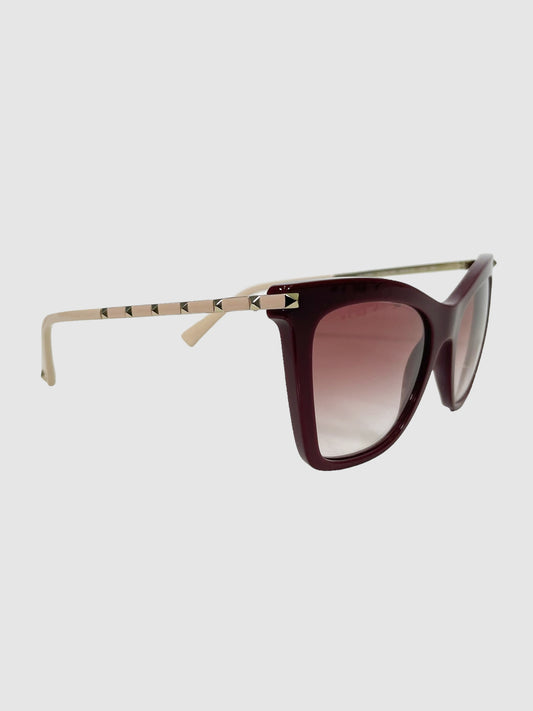 Valentino Rockstud Oversized Sunglasses