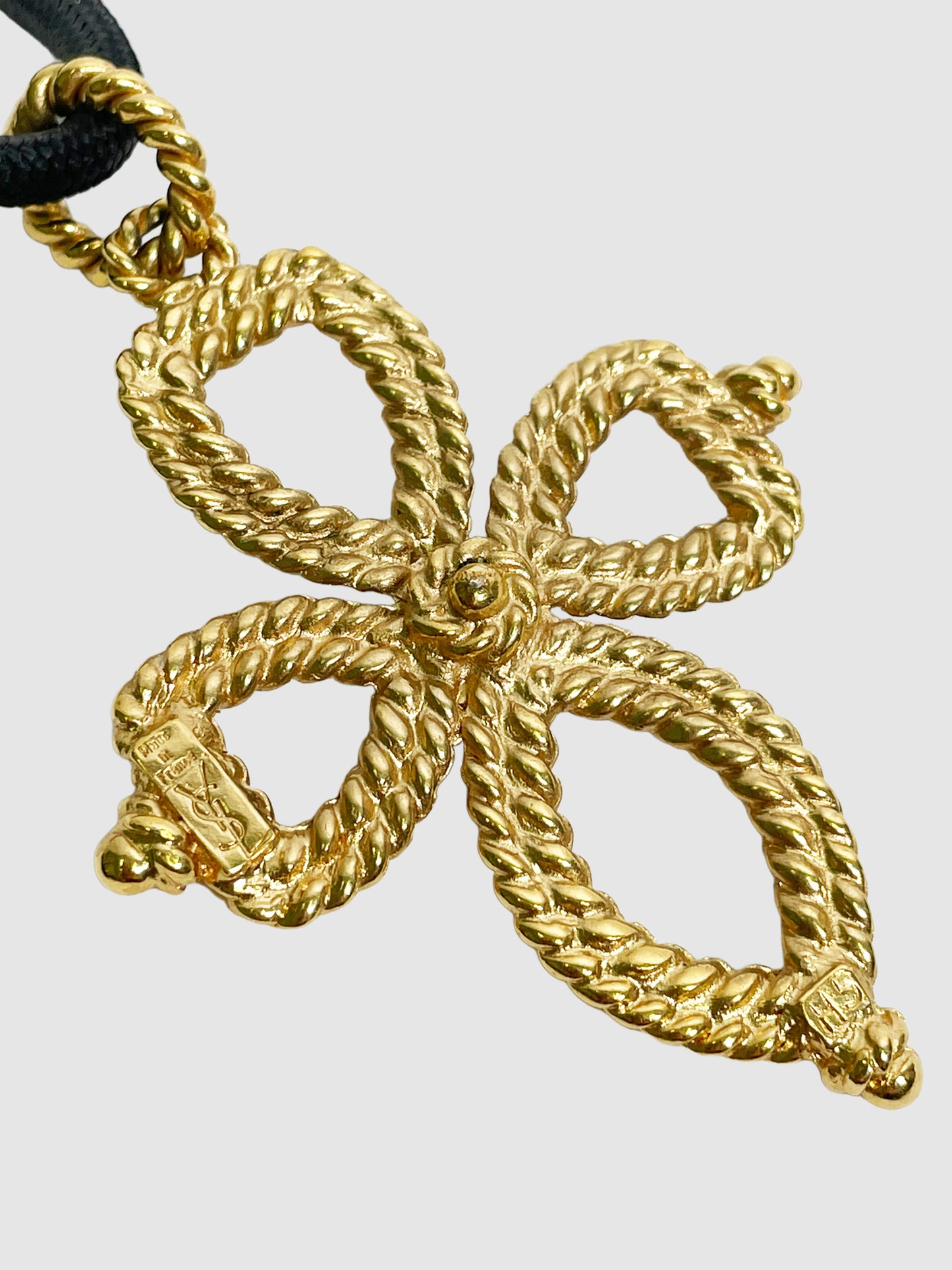 Yves Saint Laurent Curvy Cross Necklace